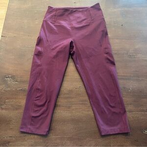 Girlfriend Collective Cropped Magenta Leggings